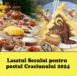 Joi, 14 noiembrie - Lăsatul Secului pentru Postul Nașterii Domnului