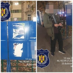 Rupător de afișe electorale depistat de polițiștii locali arădeni