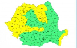Cod galben de vânt puternic miercuri în Arad. Informare meteorologică de vreme rea pentru întreaga țară