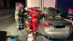 Victimă decedată în urma unui grav accident de circulație pe autostrada A1 între Arad și Timișoara. Se circulă pe banda a doua