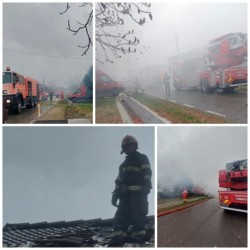 Casă din Sâmbăteni salvată din ghearele focului de pompierii arădeni