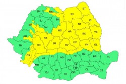 Cod galben de ninsori și intensificări ale vântului în zona înaltă a județului Arad până joi dimineață 

