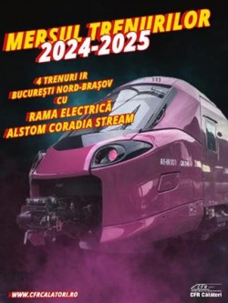 De azi, 02 noiembrie, se pot cumpără bilete pentru mersul de tren 2024/2025. Noul mers al trenurilor intră în vigoare din data de 15 decembrie

