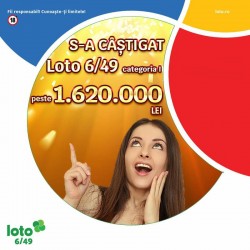 La tragerea Loto 6/49 de duminică s-a obținut al saselea câștig de categoria I obținut în acest an și al treilea în ultima lună