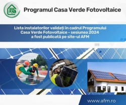 AFM a publicat pe site-ul instituției lista instalatorilor validați în cadrul Programului Casa Verde Fotovoltaice - sesiunea 2024. Vezi lista


