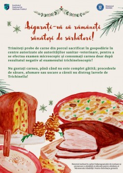 Asigurați-vă să rămâneți sănătoși de sărbători! Informare  despre  trichineloză


