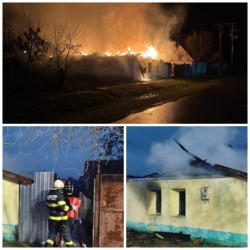 O femeie a murit într-o casă devorată de flăcări în Țipari. Alte 6 persoane s-au autoevacuat