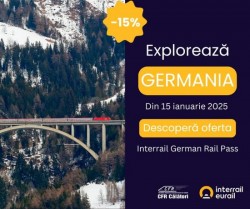 Reducere de 15% la călătoria cu trenul în Germania până în 31 martie