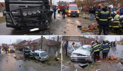  Grav accident rutier în vestul țării

