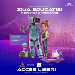 ZIUA EDUCAȚIEI ÎN ROBOTICĂ ȘI PROGRAMARE la Atrium Mall, un eveniment dedicat pasionaților de tehnologie și inovație!
