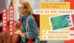Bilete cu 25% reducere prin Cardul TrenPlus