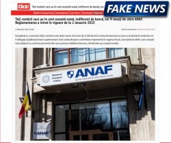 Încă un Fake News privind așa zise taxe demontat de ANAF

