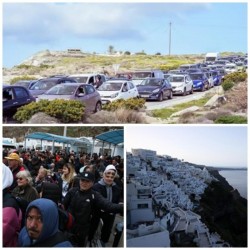 Panică în celebra insulă grecească Santorini! Speriați de cele 280 de cutremure în doar 48 de ore, oamenii fug din Santorini și iau cu asalt avioanele și feriboturile