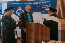 Prof. univ. emerit dr. farmacist Dumitru Lupuliasa, Doctor Honoris Causa al Universității de Vest „Vasile Goldiș” din Arad