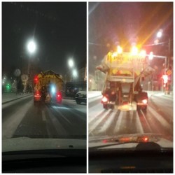 12 autospeciale cu lamă și zeci de muncitori acționează de dis-de-dimineață pentru deszăpezirea străzilor Aradului