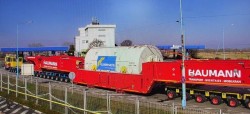 Un transport agabaritic gigantic (788 tone) traversează județul Arad. Convoiul agabaritic transportă o turbină către Termocentrala Mintia