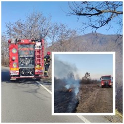 Cinci incendii de vegetație uscată doar într-o zi. Bilanțul misiunilor zilei de marți, 25 februarie, a pompierilor arădeni