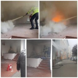 Poliția Locală a stins un incendiu izbucnit în centrul Aradului


