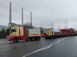 Final de drum pentru primul transport cu dimensiuni record pentru drumurile din România