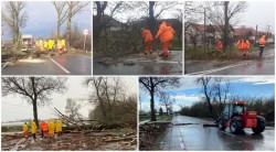 Vijelia a făcut prăpăd pe drumurile județului Arad. Au intervenit drumarii