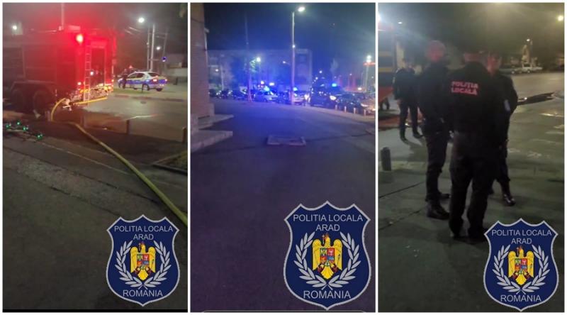 Arădean imobilizat la pat, salvat de incendiu de polițiștii locali