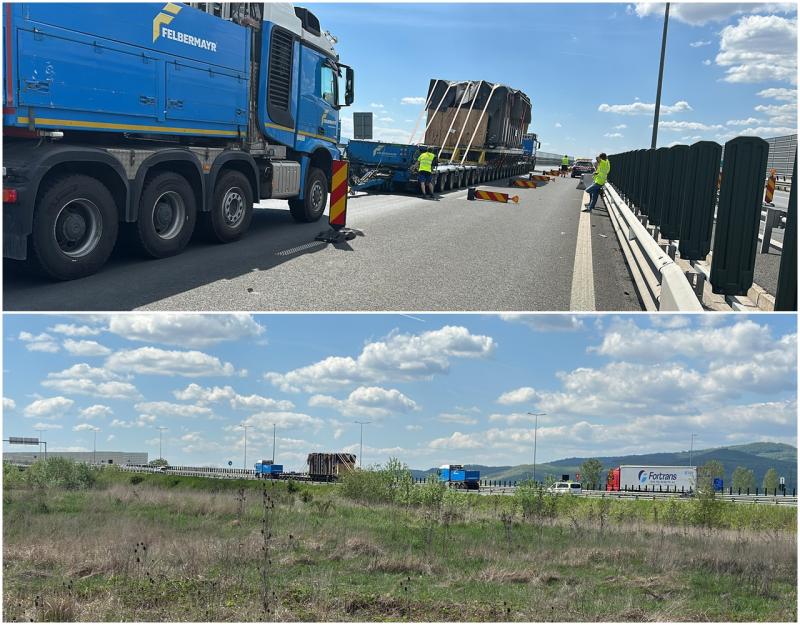 Al patrulea convoi agabaritic ce a dat bătăi de cap șoferilor din vestul țării se apropie de destinație