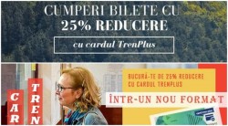 Cardul TrenPlus - Cumperi bilete cu 25% reducere

