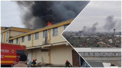 Incendiu la fosta fabrică Indagrara. S-a emis mesaj RO-ALERT