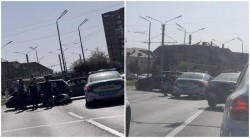 Motociclist fugar rănit după ce s-a izbit de o mașină în zona Gării Arad