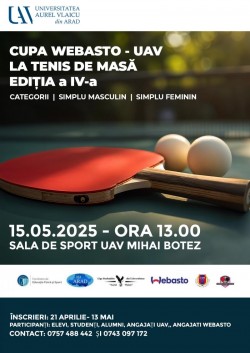 Universitatea Aurel Vlaicu vă invită la tenis de masă! 