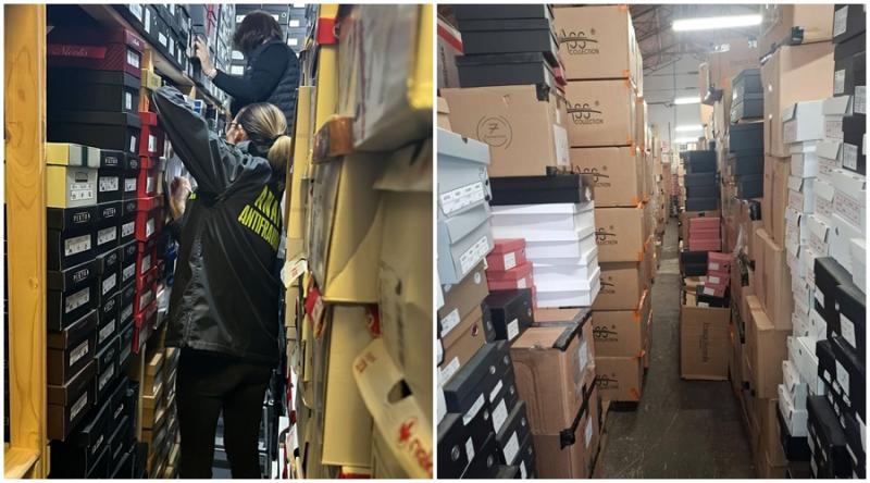 25.000 de perechi de pantofi în valoare de aproape 5 milioane de lei confiscate de inspectorii ANAF
