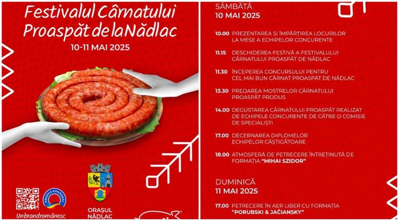 Festivalului Cârnatului Proaspăt – ediția 2025, la Nădlac