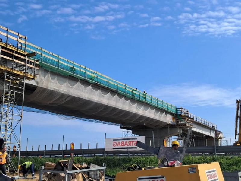 Atenție șoferi! Restricții de circulație pe autostrada A1 Arad – Timișoara. Se execută lucrări pentru realizarea conexiunii cu drumul de legătură cu DN 69