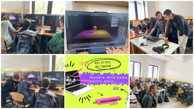 18 elevi din 5 licee arădene au explorat modelarea 3D în cadrul atelierului coordonat de Marius Jurca (13m10j)