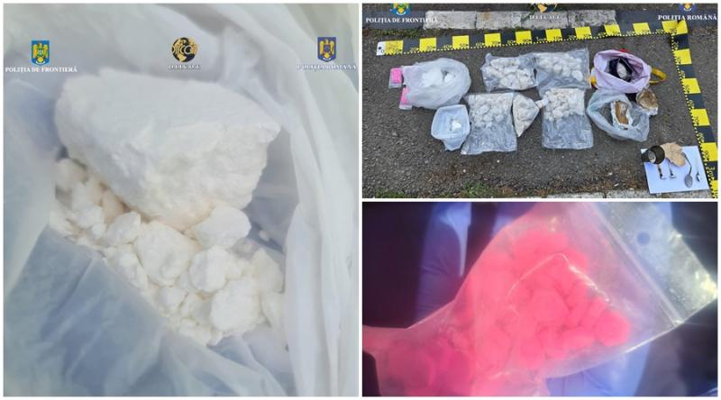 Doi olandezi prinși în flagrant delict de către polițiști, cu droguri în mașină, pe autostrada A1