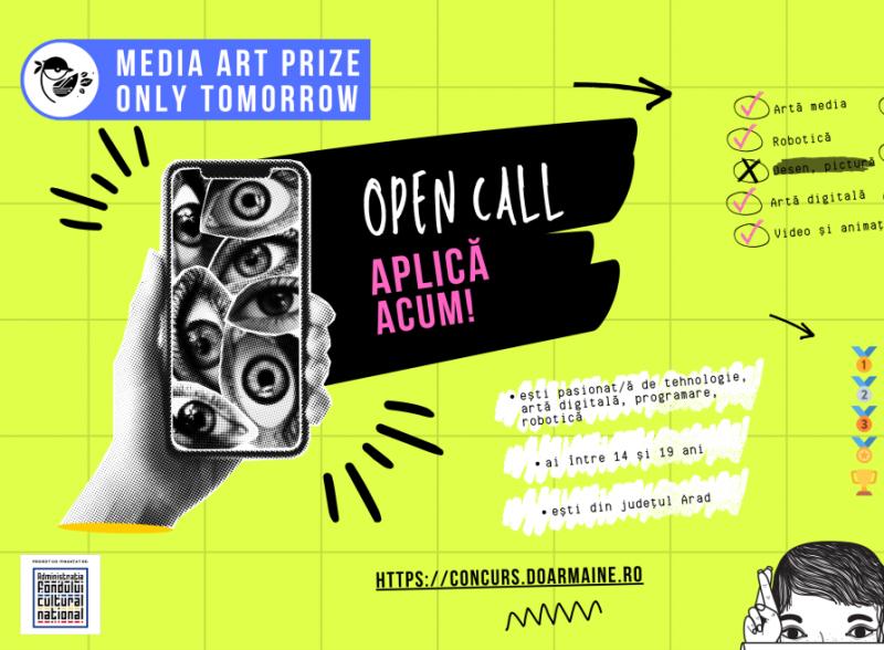 Adolescenții din Arad, invitați să participe la primul concurs de artă media – Media Art Prize Only Tomorrow - Termen limită pentru înscriere: 30 iunie 2025
