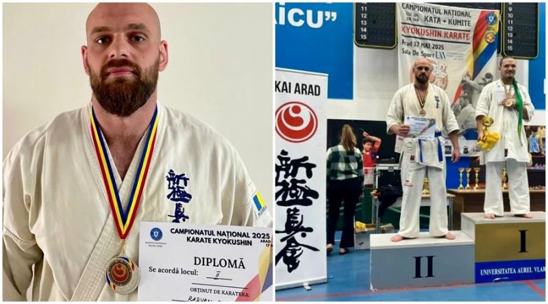 Polițist arădean, vicecampion național, calificat la Campionatul European de karate kyokushin