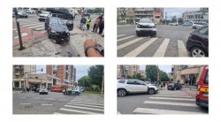 Accident cu 3 victime dintre care un minor pe Bulevardul Revoluției, în zona ”Căminul”. A intervenit ambulanța SMURD