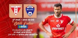 S-au pus în vânzare online biletele pentru UTA – Gloria Buzău. De joi se pot procura și fizic de la arena ”Framcisc Neuman”

