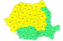 Vreme rea joi în Arad, cât și în mare parte a țării. Atenționare meteorologică
Cod Galben
