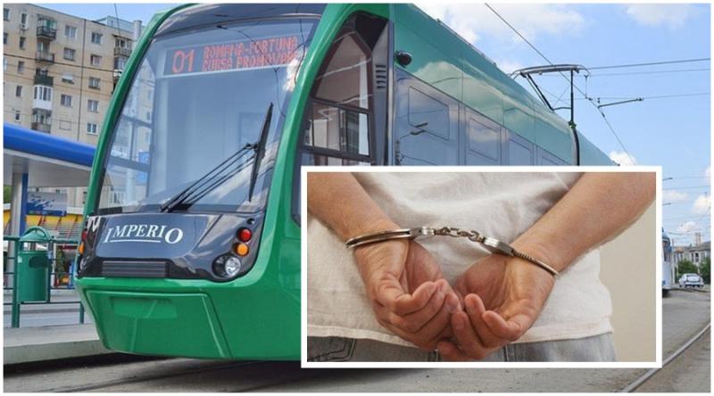 Arădean reținut pentru gesturi și fapte obscene în tramvai 
