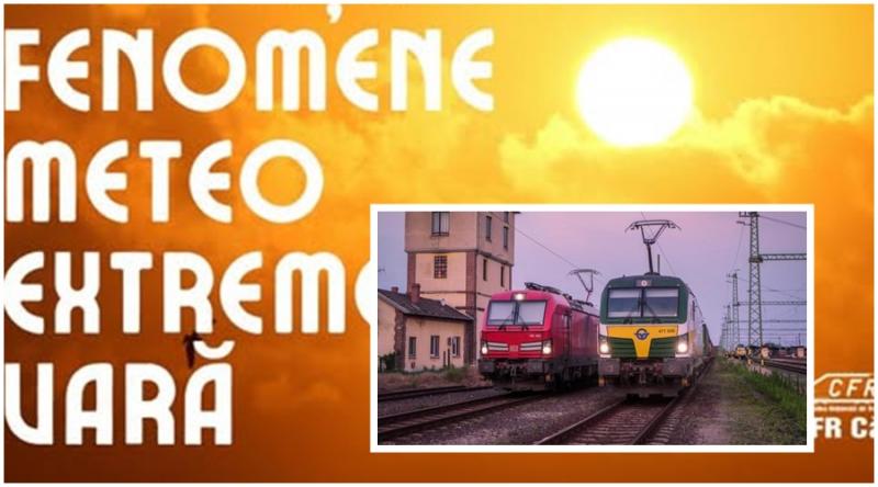 Întârzieri și dificultăți în circulația trenurilor pe timp de caniculă! Recomandări pentru pasageri în contextul caniculei

