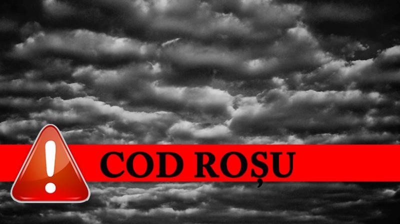 Încă o zi cu COD ROȘU de fenomene meteorologice periculoase - vijelii și rafale ce depășesc 90 km/h