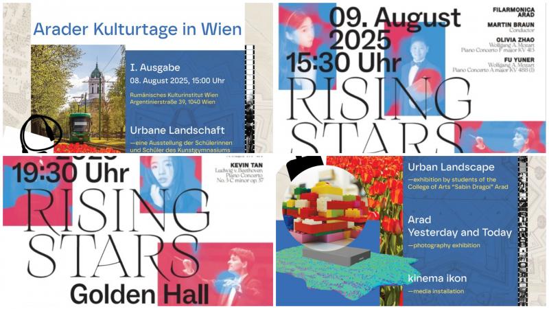 Zilele Culturii Arădene, la Viena. „Arad - Viena Rising Stars“ – două concerte la Musikverein – Golden Hall și expoziții la Institutul Cultural Român