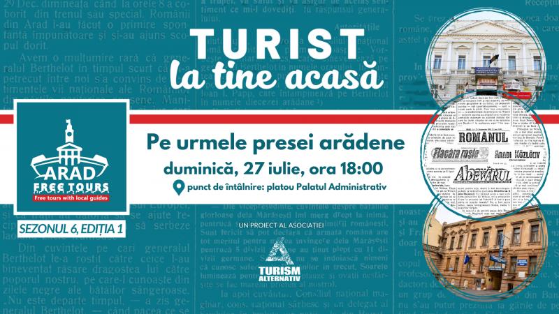 Arad Free Tours dă startul al 6-lui sezon de „Turist la tine acasă