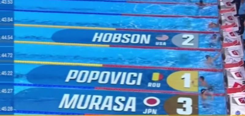 David Popovici – Campion Mondial la Singapore! Medalie de aur la 200 metri liber