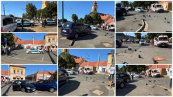 Accident cu scandal și cătușe pe Calea Timișorii