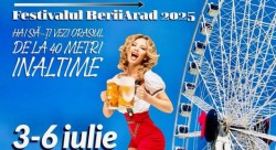 Priveliște de senzație de pe cea mai mare roată panoramică din oraș, prezentă la Festivalul Berii Arad 2025