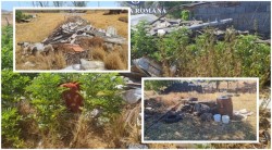 Peste 1.3000 kilograme de anvelope uzate și alte deșuri periculoase descoperite de polițiști la o fermă de lângă Arad