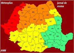 COD ROȘU de fenomene meteorologice periculoase - vijelii și rafale ce depășesc 90 km/h